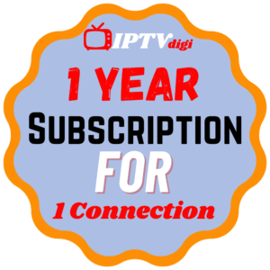 1 Year IPTV Subscription for 1 Connection